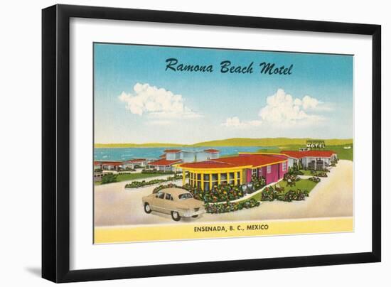 Ramona Beach Motel, Ensenada, Mexico-null-Framed Art Print