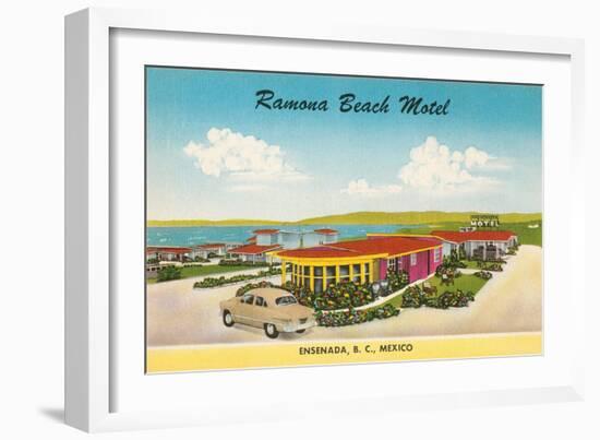Ramona Beach Motel, Ensenada, Mexico-null-Framed Art Print
