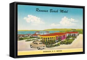 Ramona Beach Motel, Ensenada, Mexico-null-Framed Stretched Canvas