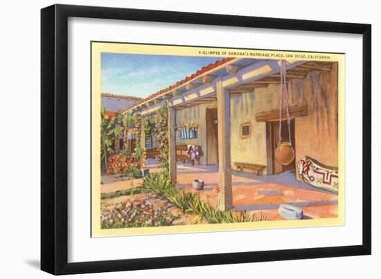 Ramona's Marriage Place, Old Town, San Diego, California-null-Framed Art Print