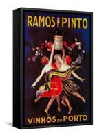 Ramos Pinto Vintage Poster - Europe-Lantern Press-Framed Stretched Canvas