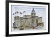 Ramparts and main gate of Concarneau, Brittany, France-Richard Lawrence-Framed Photographic Print
