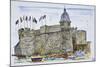 Ramparts and main gate of Concarneau, Brittany, France-Richard Lawrence-Mounted Photographic Print