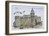 Ramparts and main gate of Concarneau, Brittany, France-Richard Lawrence-Framed Photographic Print