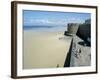 Ramparts of Old Town and Beach to the Northwest of St. Malo, Brittany, France-Richard Ashworth-Framed Photographic Print