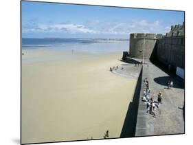 Ramparts of Old Town and Beach to the Northwest of St. Malo, Brittany, France-Richard Ashworth-Mounted Photographic Print