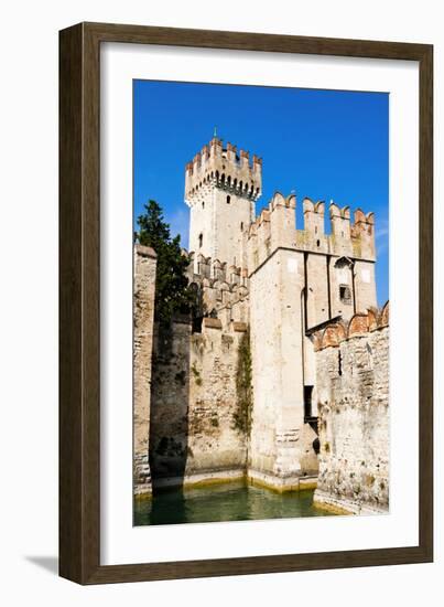 Ramparts of Scaliger Castle Dating from The13th Century-Nico-Framed Photographic Print