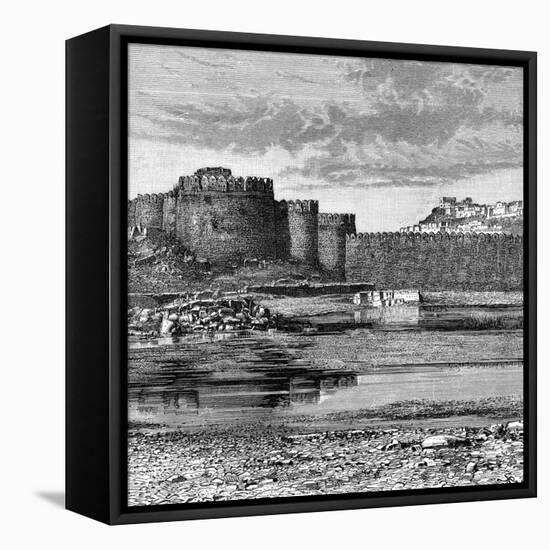 Ramparts of the Town and Citadel, Golconda, India, 1895-null-Framed Stretched Canvas