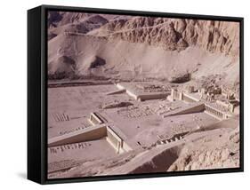 Ramps and Terraces of the Temple of Queen Hatshepsut, Deir El Bahri, Egypt-Walter Rawlings-Framed Stretched Canvas