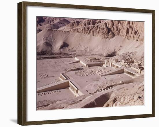 Ramps and Terraces of the Temple of Queen Hatshepsut, Deir El Bahri, Egypt-Walter Rawlings-Framed Photographic Print