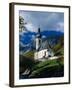 Ramsau Church Above Ramsauer Arche Stream, Berchtesgaden, Germany-Martin Moos-Framed Photographic Print