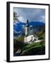 Ramsau Church Above Ramsauer Arche Stream, Berchtesgaden, Germany-Martin Moos-Framed Photographic Print