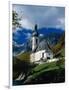 Ramsau Church Above Ramsauer Arche Stream, Berchtesgaden, Germany-Martin Moos-Framed Photographic Print