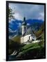 Ramsau Church Above Ramsauer Arche Stream, Berchtesgaden, Germany-Martin Moos-Framed Photographic Print