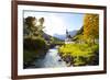 Ramsau Church in Autumn, Ramsau, Near Berchtesgaden, Bavaria, Germany, Europe-Miles Ertman-Framed Photographic Print