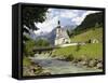 Ramsau Church, Near Berchtesgaden, Bavaria, Germany, Europe-Gary Cook-Framed Stretched Canvas