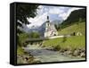 Ramsau Church, Near Berchtesgaden, Bavaria, Germany, Europe-Gary Cook-Framed Stretched Canvas
