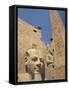 Ramses II and the Obelisk at Luxor Temple, Luxor, Thebes, Egypt, Africa-Gavin Hellier-Framed Stretched Canvas