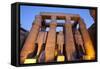 Ramses II Statues and Columns in the Luxor Temple Complex-Alex Saberi-Framed Stretched Canvas