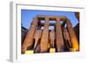 Ramses II Statues and Columns in the Luxor Temple Complex-Alex Saberi-Framed Premium Photographic Print