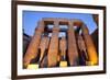 Ramses II Statues and Columns in the Luxor Temple Complex-Alex Saberi-Framed Photographic Print