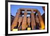 Ramses II Statues and Columns in the Luxor Temple Complex-Alex Saberi-Framed Photographic Print