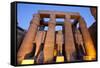 Ramses II Statues and Columns in the Luxor Temple Complex-Alex Saberi-Framed Stretched Canvas