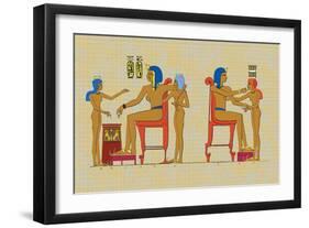 Ramses III Playing at Draughts-J. Gardner Wilkinson-Framed Art Print