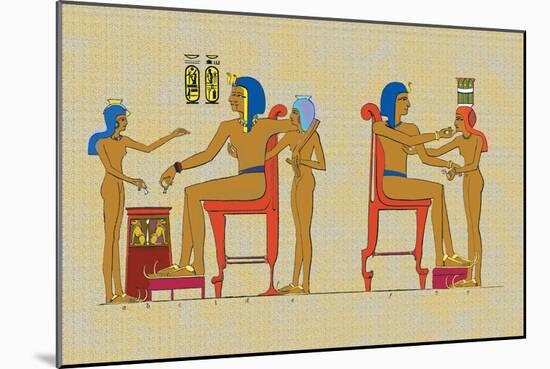 Ramses III Playing at Draughts-J. Gardner Wilkinson-Mounted Art Print