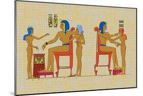 Ramses III Playing at Draughts-J. Gardner Wilkinson-Mounted Art Print