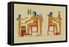 Ramses III Playing at Draughts-J. Gardner Wilkinson-Framed Stretched Canvas