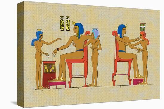 Ramses III Playing at Draughts-J. Gardner Wilkinson-Stretched Canvas