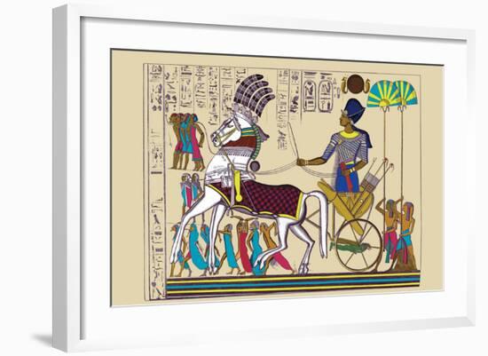 Ramses III Returning with His Prisoners-J. Gardner Wilkinson-Framed Art Print