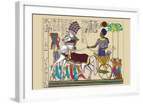 Ramses III Returning with His Prisoners-J. Gardner Wilkinson-Framed Art Print