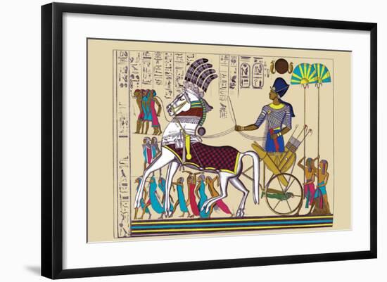 Ramses III Returning with His Prisoners-J. Gardner Wilkinson-Framed Art Print