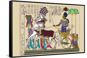 Ramses III Returning with His Prisoners-J. Gardner Wilkinson-Framed Stretched Canvas