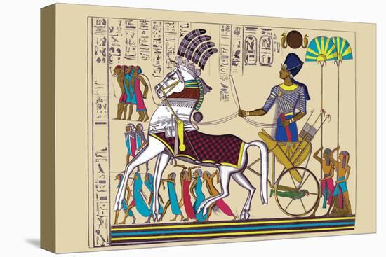 Ramses III Returning with His Prisoners-J. Gardner Wilkinson-Stretched Canvas