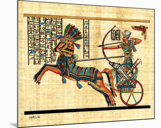 Ramses on Chariot-null-Mounted Art Print