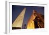 Ramses Statue and Obelisk at the Entrance to the Luxor Temple Complex-Alex Saberi-Framed Photographic Print