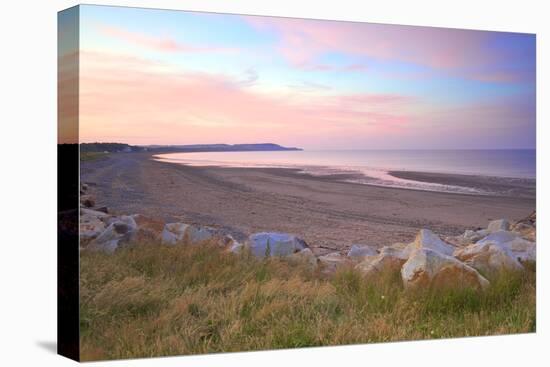 Ramsey Beach at Sunset, Isle of Man, Europe-Neil Farrin-Stretched Canvas