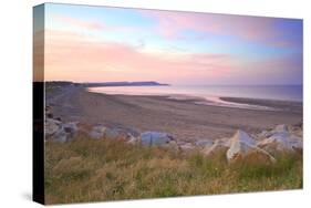 Ramsey Beach at Sunset, Isle of Man, Europe-Neil Farrin-Stretched Canvas
