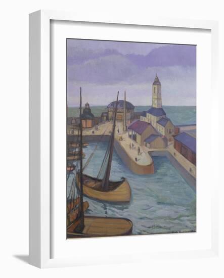 Ramsgate Harbour, c.1927-Stanislawa de Karlowska-Framed Giclee Print