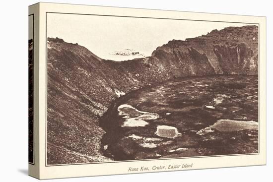 Rana Kao Crater, Easter Island, Photo Circa 1910S, Printed as a Postcard in the 1920S-null-Stretched Canvas