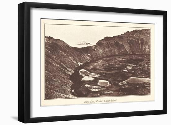 Rana Kao Crater, Easter Island, Photo Circa 1910S, Printed as a Postcard in the 1920S-null-Framed Giclee Print