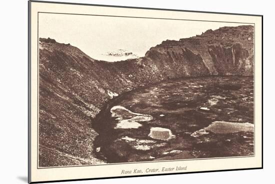 Rana Kao Crater, Easter Island, Photo Circa 1910S, Printed as a Postcard in the 1920S-null-Mounted Giclee Print