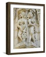 Ranakpur Jain Temple with Carving Between Ghanerao and Udaipur, Rajasthan, India-Keren Su-Framed Photographic Print