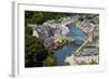 Rance River Valley and Dinan Harbour with the Stone Bridge, Dinan, Brittany, France, Europe-Guy Thouvenin-Framed Photographic Print