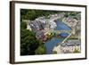 Rance River Valley and Dinan Harbour with the Stone Bridge, Dinan, Brittany, France, Europe-Guy Thouvenin-Framed Photographic Print