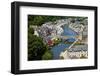 Rance River Valley and Dinan Harbour with the Stone Bridge, Dinan, Brittany, France, Europe-Guy Thouvenin-Framed Photographic Print