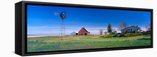 Ranch and Spring Wildflowers, Grangeville, Idaho, USA-Terry Eggers-Framed Stretched Canvas